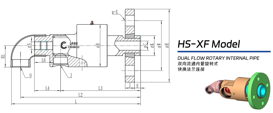 HS-XF型旋轉(zhuǎn)接頭圖紙