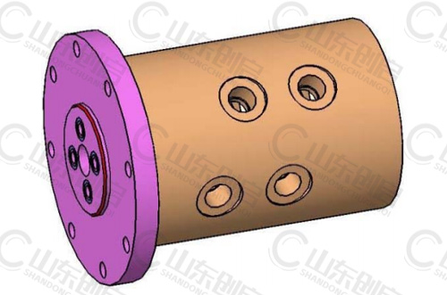 Y4X10D2型四通路液壓旋轉(zhuǎn)接頭三維立體圖