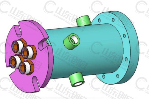 Y4X20B型四通路液壓旋轉(zhuǎn)接頭三維立體圖