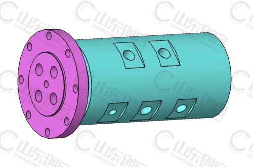Y5X15M型五通路液壓旋轉接頭三維立體圖